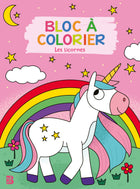Bloc à colorier - Les licornes
