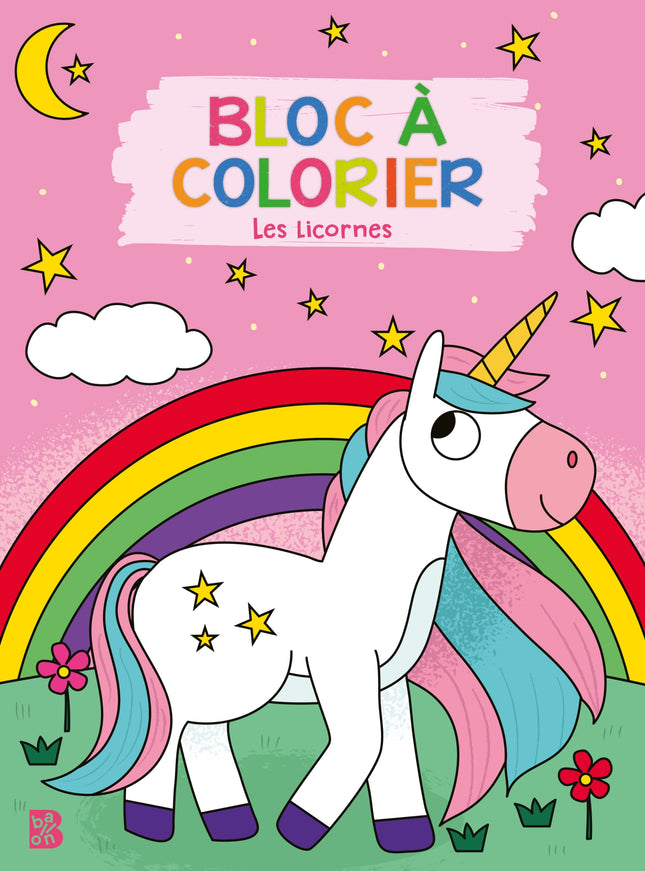 Bloc à colorier - Les licornes