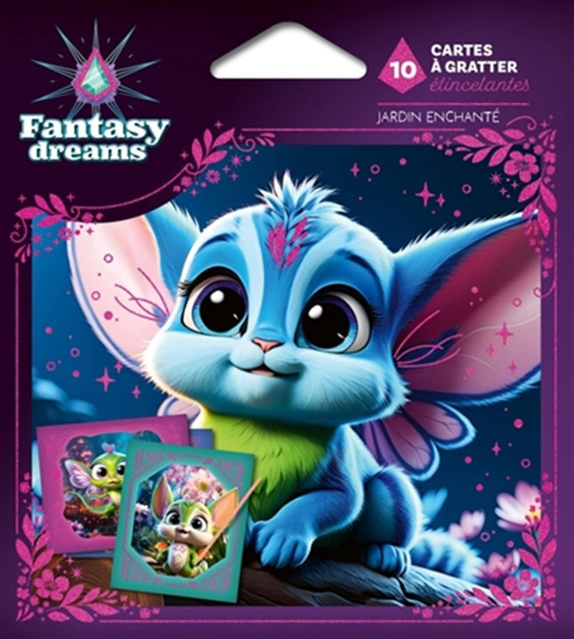 10 cartes à gratter étincelantes - Jardin enchanté