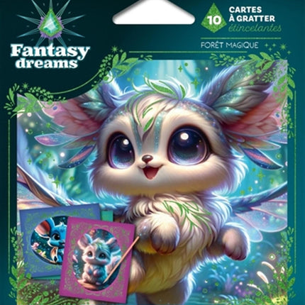 10 cartes à gratter étincelantes - Forêt magique