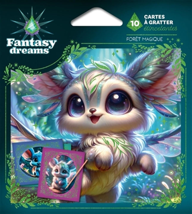 10 cartes à gratter étincelantes - Forêt magique
