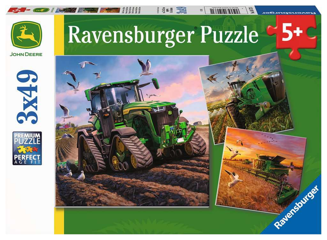 3x49 Puzzles - John Deere's Seasons - Ravensburger