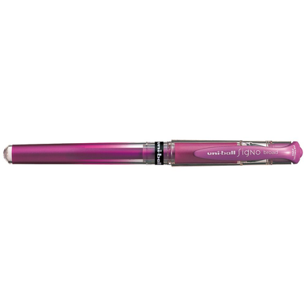 Stylo Uni-ball Signo gel rose métallique