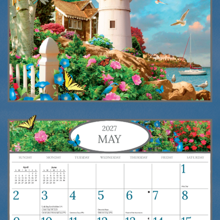 Lang 2027 Lighthouses Calendar