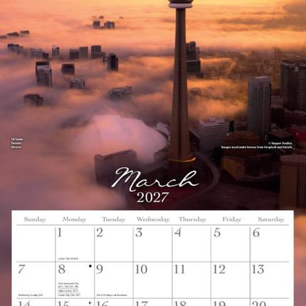 2027 Lang Calendar Oh Canada