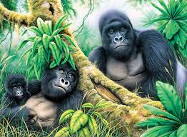 Paint by Numbers Mountain Gorillas
