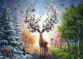 C-T 1000 Ravensburger Deer at Day and Night
