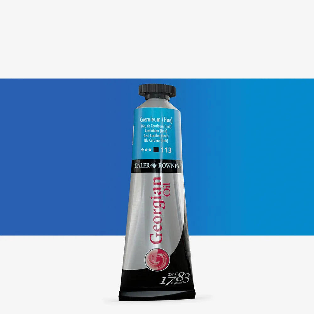 Tube 38ml Huile Georgian 113 Bleu de céruleum (imit)