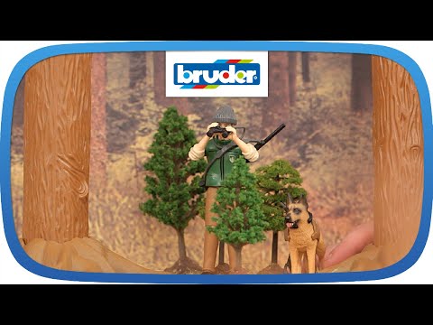 Garde forestier bworld avec chien et équ. - bruder 62660