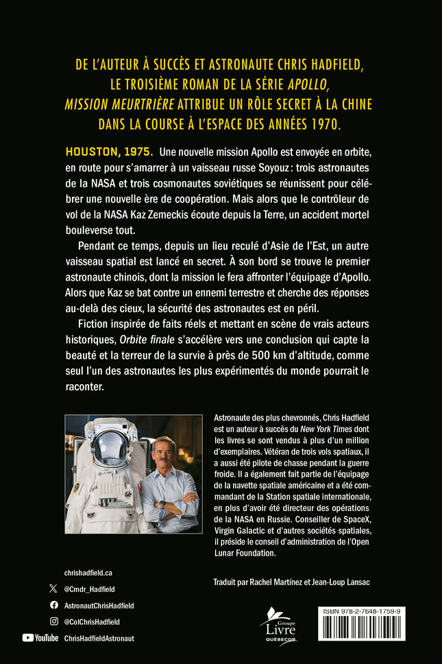 Orbite finale Chris Hadfield