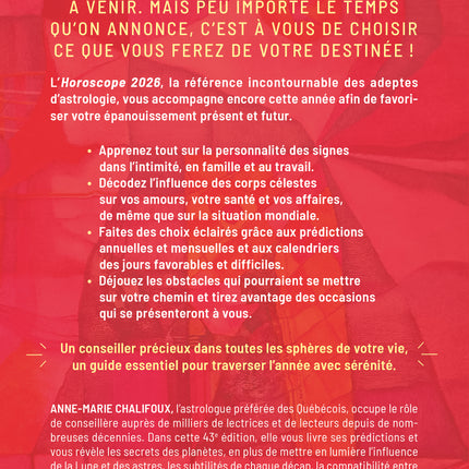 Horoscope 2026: Health, love, sensuality and seduction, work, money - Anne-Marie Chalifoux
