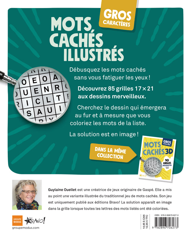 Gros caractères - Mots cachés illustrés 85 grilles enlevantes