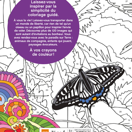 Grand livre de coloriage par numéros - Bonheur