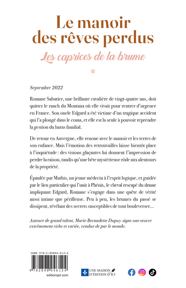 Le manoir des rêves perdus - Tome 1 Les caprices de la brume