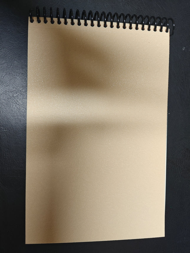 Cahier à dessin 5X7po couverture plastique 75 fles ivoire