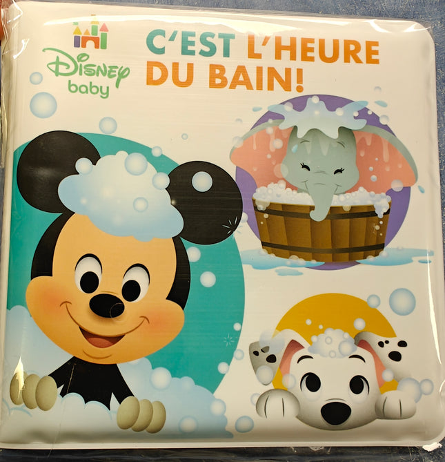 LIVRE DE BAIN DISNEY BÉBÉ : C'EST L'HEURE DU BAIN