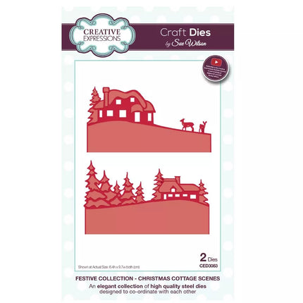 Sue Wilson Dies Festive Collection Christmas Cottage Scenes, 3.82X2.52 CED3083