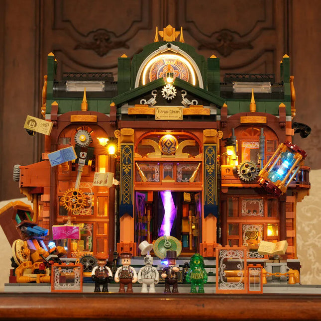 Lumibricks Steampunk Time Rift Library 3187PCS