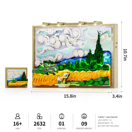 Lumibricks Wheat Field with Cypresses 2632PCS